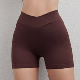 High Grade Thread High Elastic Tight V Waist Yoga Peach Hip Raise Slim Fit Running Exercise Shorts